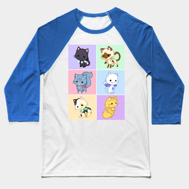 Cute Kittens Baseball T-Shirt by theghostfire